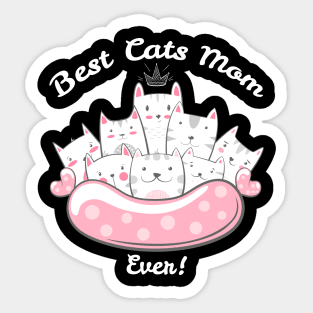 Best Cats Mom Ever Sticker